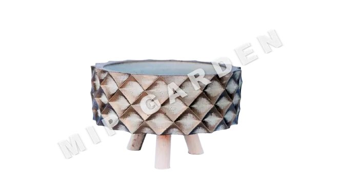 Arajman Geometrik Beton Saksı - Çok Renk Seçeneği saksı, 18 x 18 x 14 cm