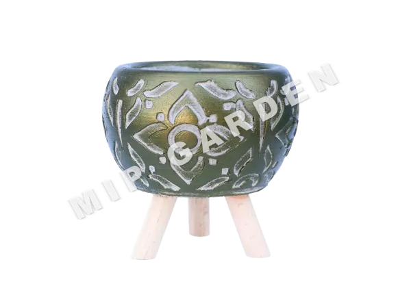 Küçük Mandala Beton Saksı küçük görsel 2