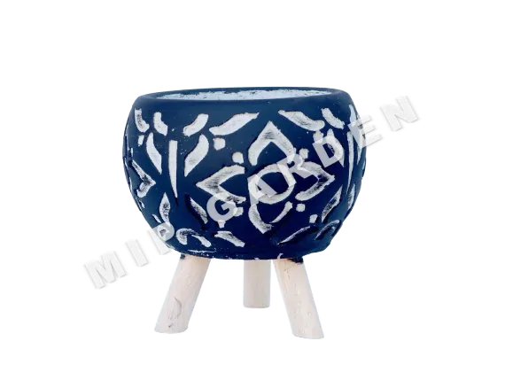 Küçük Mandala Beton Saksı küçük görsel 4