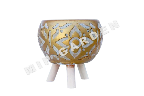 Küçük Mandala Beton Saksı küçük görsel 6