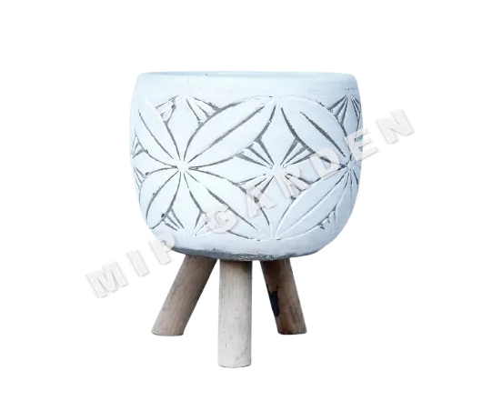 Küçük Nilüfer Beton Saksı küçük görsel 2