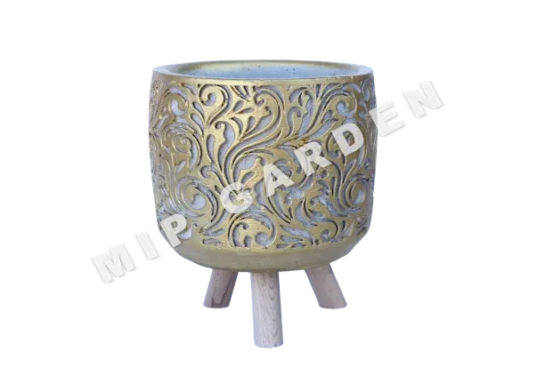 Orkide Dantel Beton Saksı - Çok Renk Seçeneği saksı, 15 x 15 x 18 cm