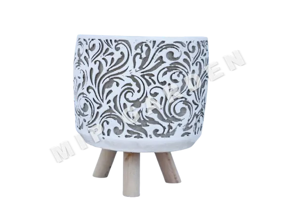 Orkide Dantel Beton Saksı küçük görsel 3